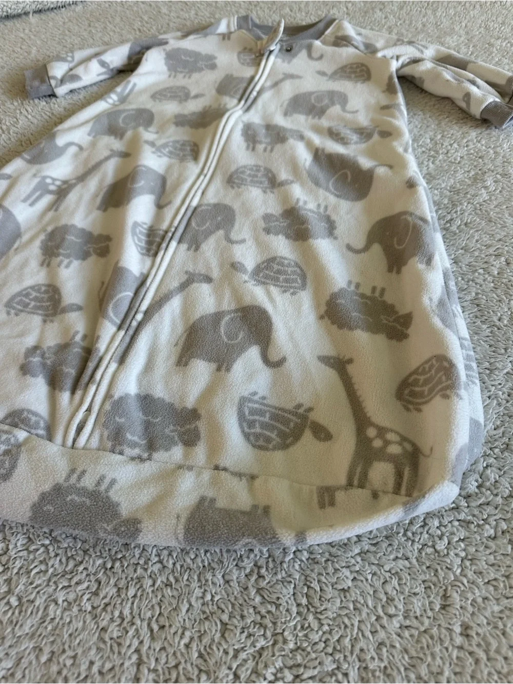 🦋Carter's Cream & Gray Animal Print Sleep Sack